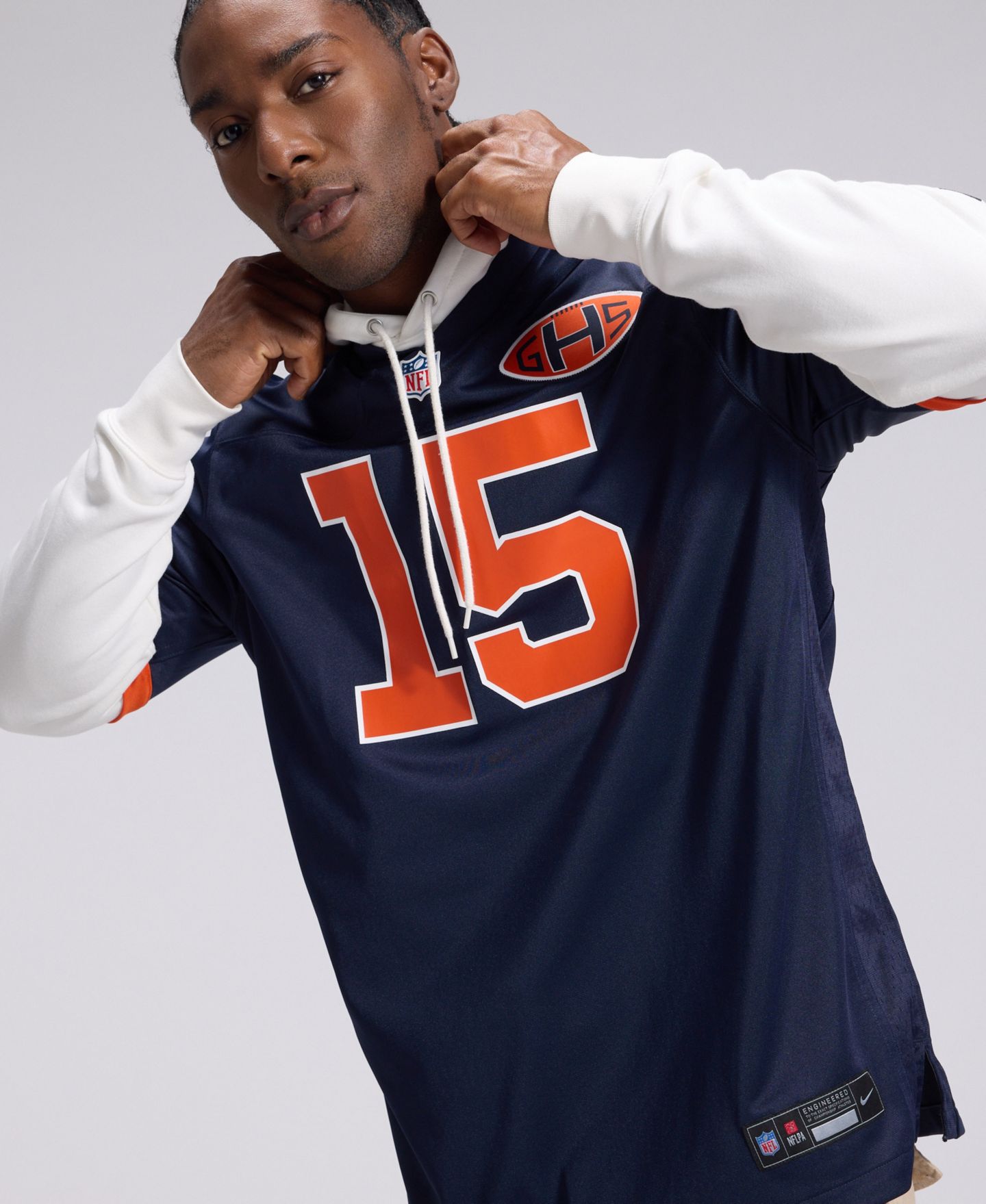 Мужской топ Nike Rome Odunze Navy Chicago Bears 2026 Rivalries Collection Game Jersey — фото 6