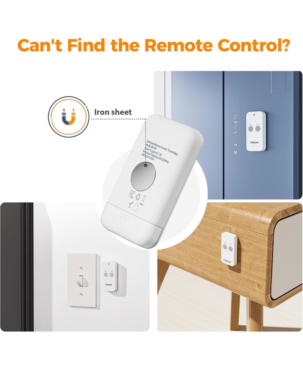 Tessan Remote Control Outlet with Wireless On/Off Switch