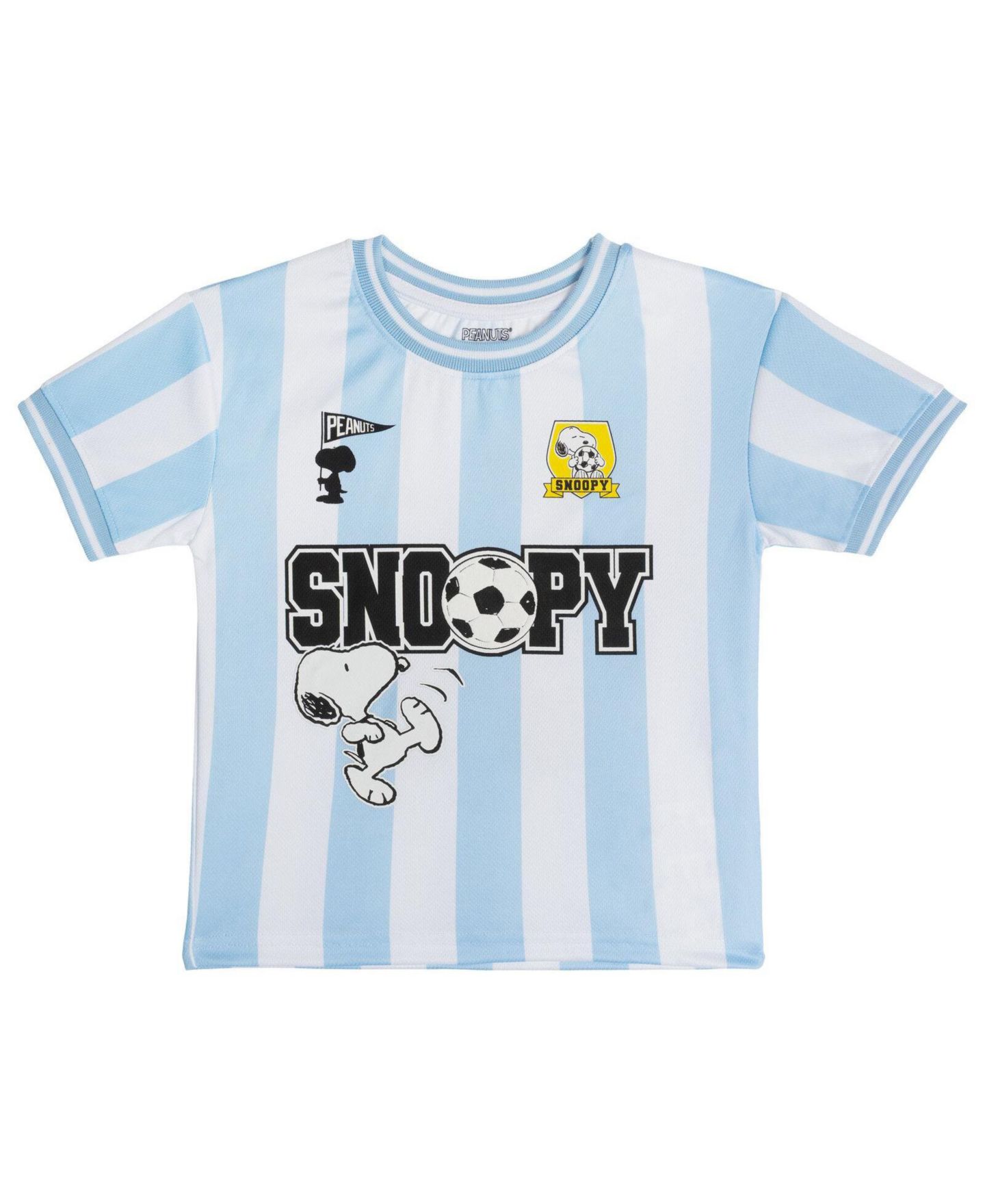 Комплект Peanuts Snoopy Soccer Striped-Mesh Jersey and Shorts, 2-Piece Set для мальчиков, цвет: Синий — фото 2