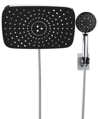 11.8" Rain Shower Head With Handheld Dual Heads 5 Spray Modes