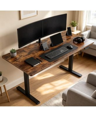 55 x 28" Electric Standing Desk, Ergonomic Computer Workstation with Adjustable Height, Stand up Gaming Office Desk.