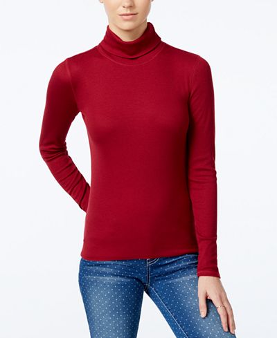 Planet Gold Juniors' Ribbed Turtleneck Top