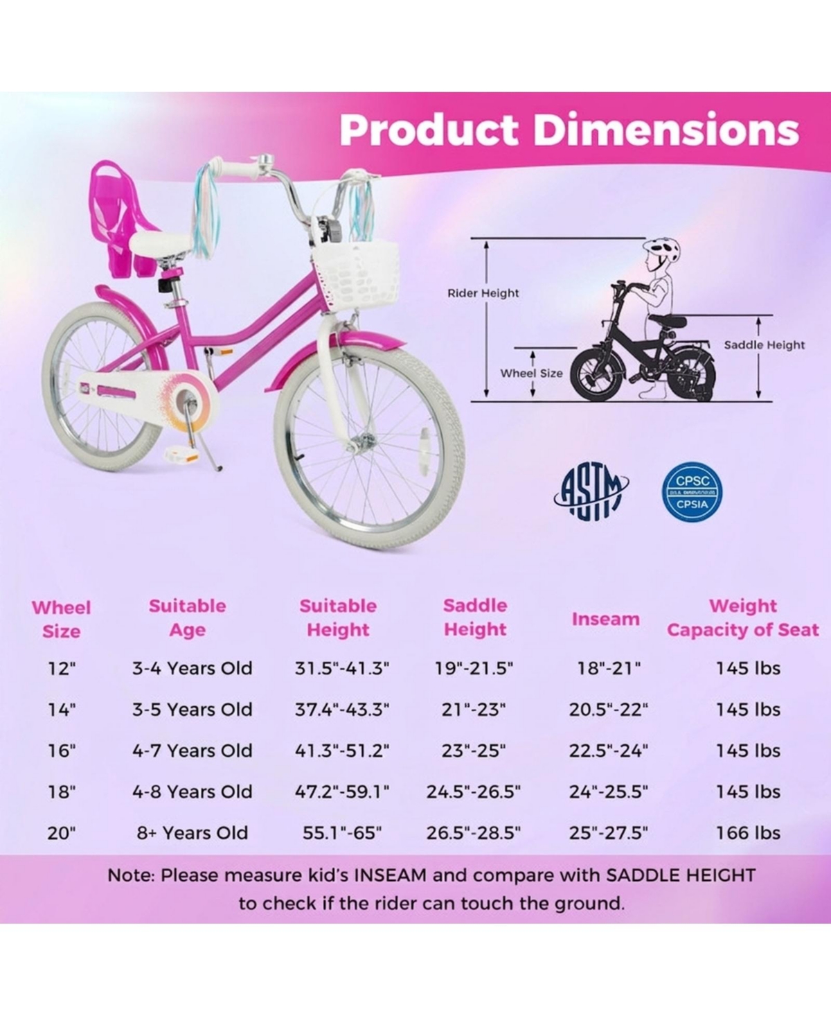 Hongge 20-Inch Kids Bike with Dual Brakes and Adjustable Seat, Ages 8+