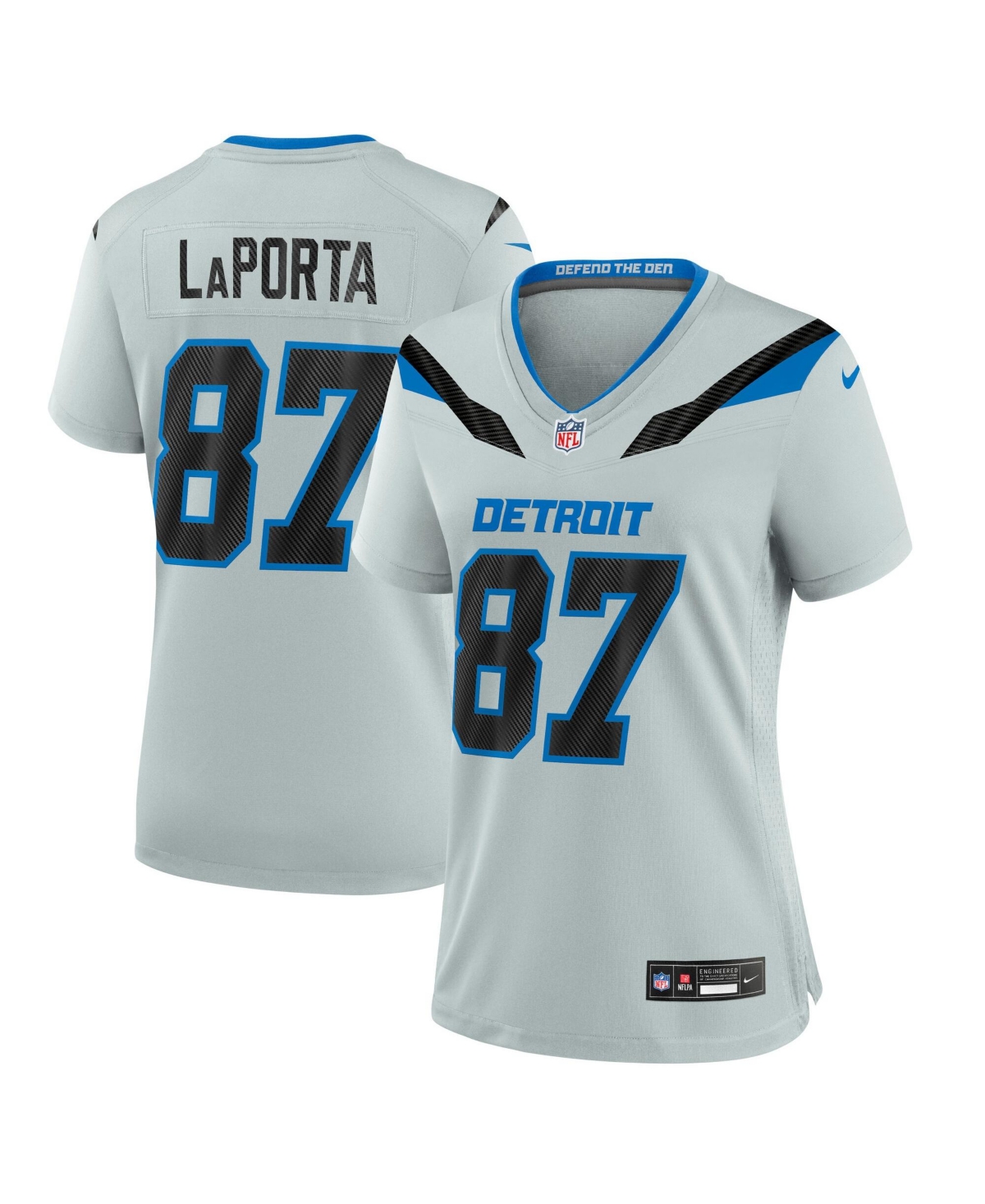 Nike Women's Sam Laporta Silver Detroit Lions 2026 Rivalries Collection Game Jersey