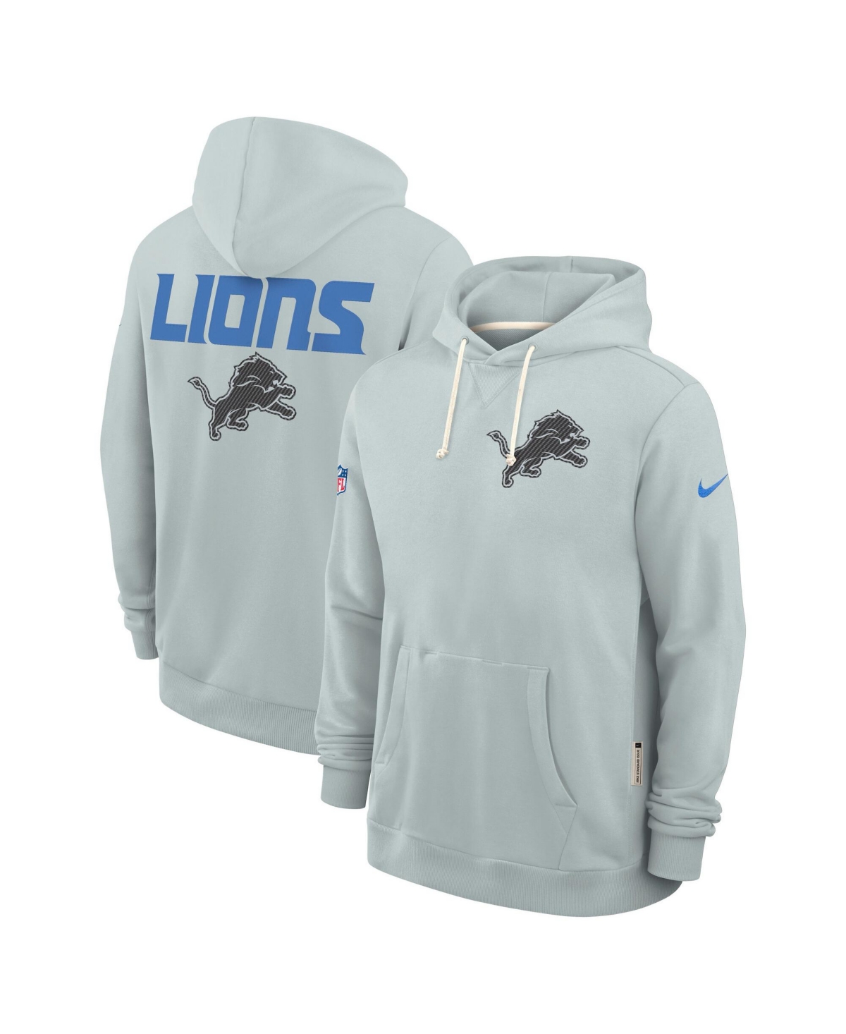 Nike Men's Silver Detroit Lions 2026 Rivalries Collection Sideline Pullover Hoodie
