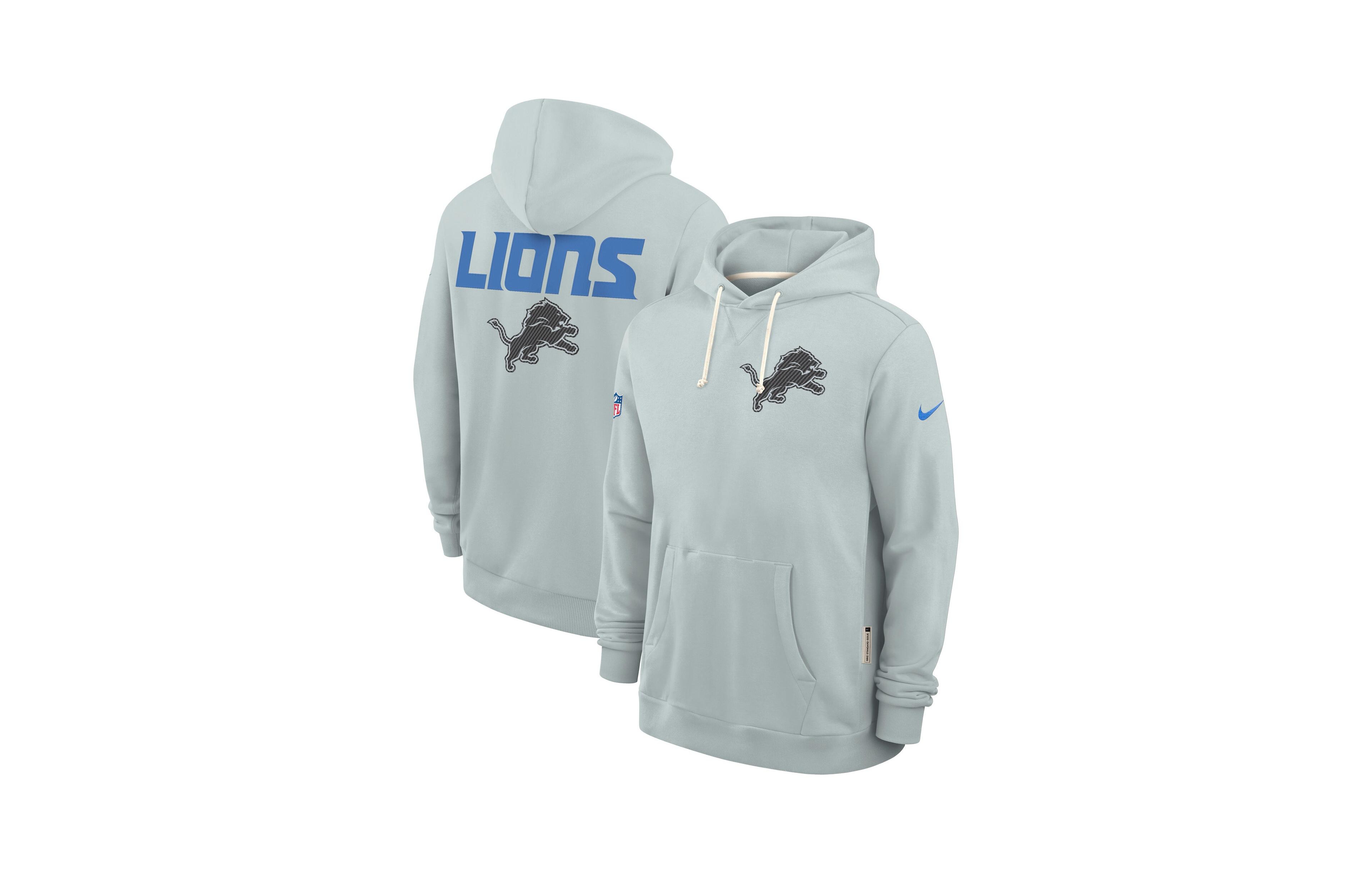 Nike Men's Silver Detroit Lions 2026 Rivalries Collection Sideline Pullover Hoodie