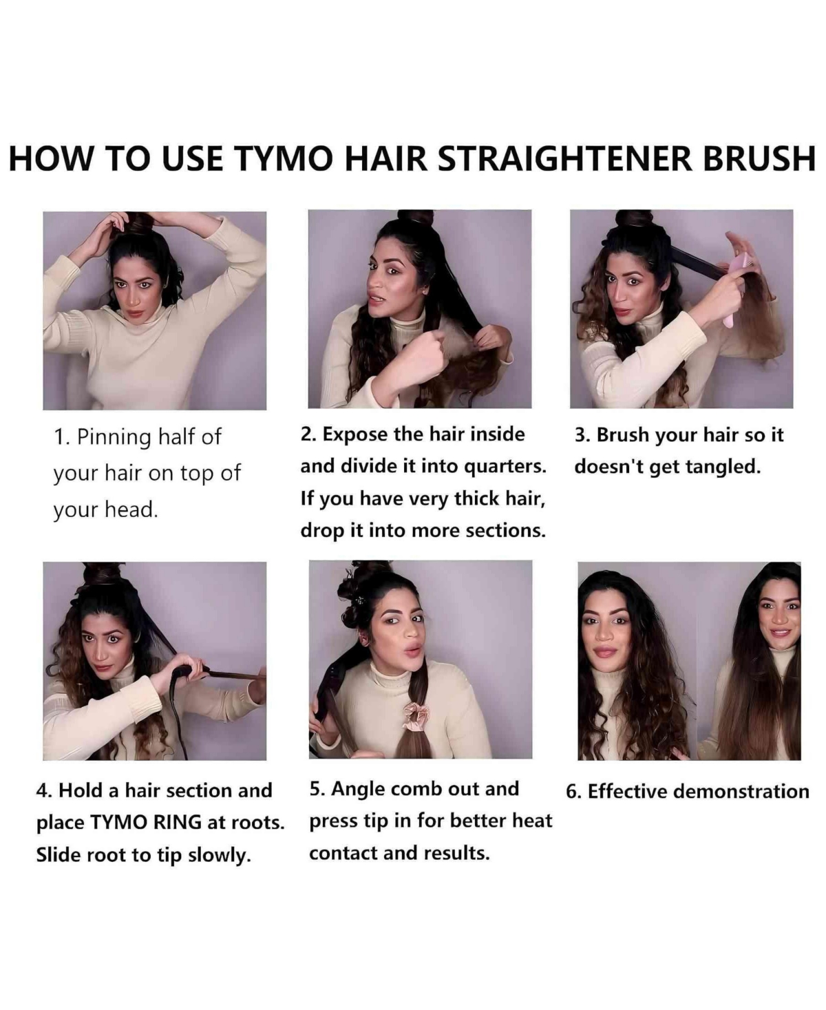 Tymo Beauty Ionic Hair Straightening Brushes