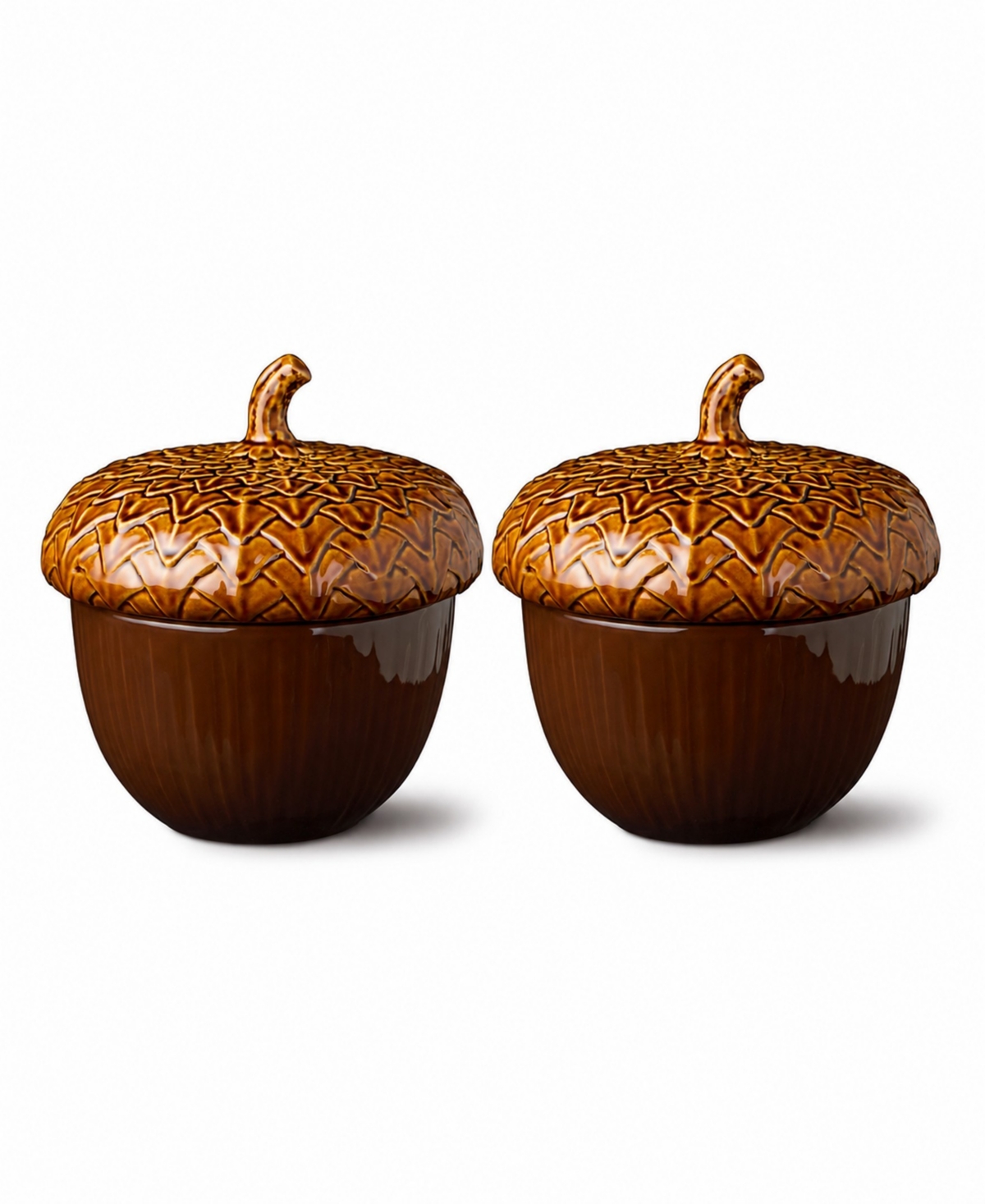 Certified International Autumn Meadows Acorn Soup Bowls, Set of 2