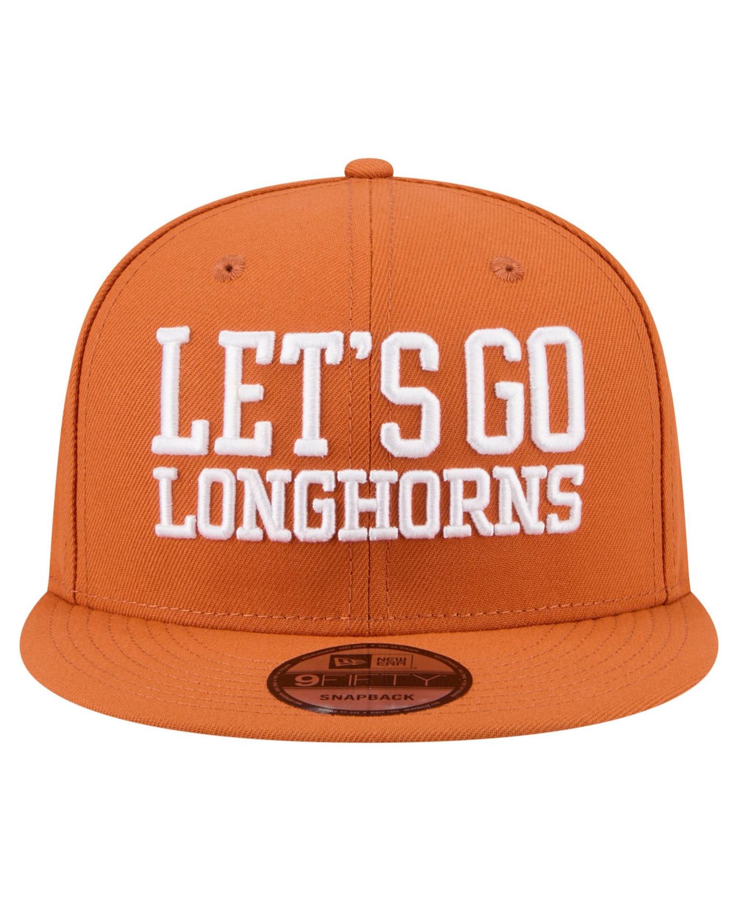 Мужская кепка New Era Texas Orange Texas Longhorns Go Team 9FIFTY Snapback Hat — фото 2