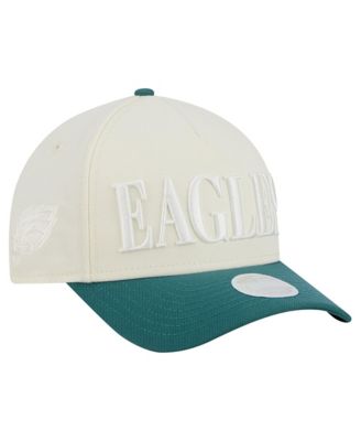 Women's Cream/Midnight Green Philadelphia Eagles Tonal A-Frame 9FORTY Adjustable Hat
