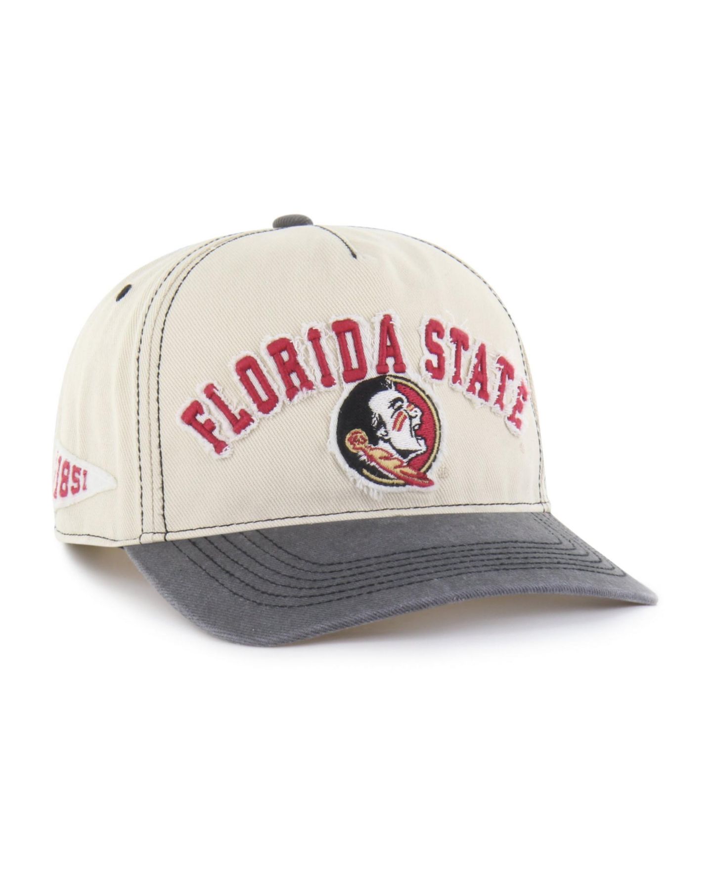 Кепка '47 Brand Tan/Black Florida State Seminoles Well-Worn Calderwood Hitch Adjustable Hat — фото 1