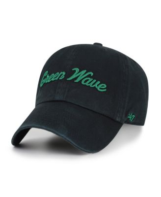 Men's '47  Black Tulane Green Wave Vault Clean Up Adjustable Hat