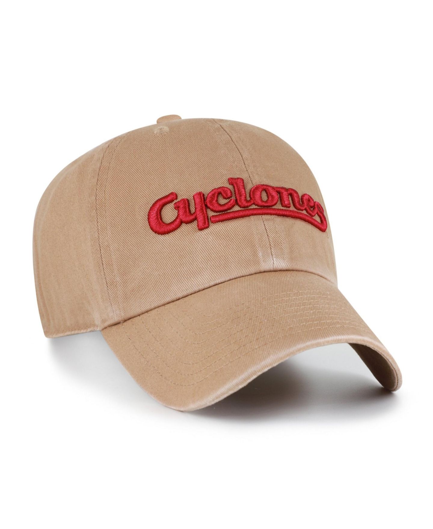 Мужская кепка '47 Brand Khaki Iowa State Cyclones Vault Clean Up Adjustable Hat — фото 3
