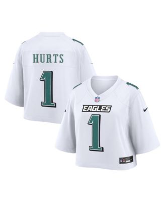 Women's Jalen Hurts White Philadelphia Eagles Cropped Fashion Game Jersey