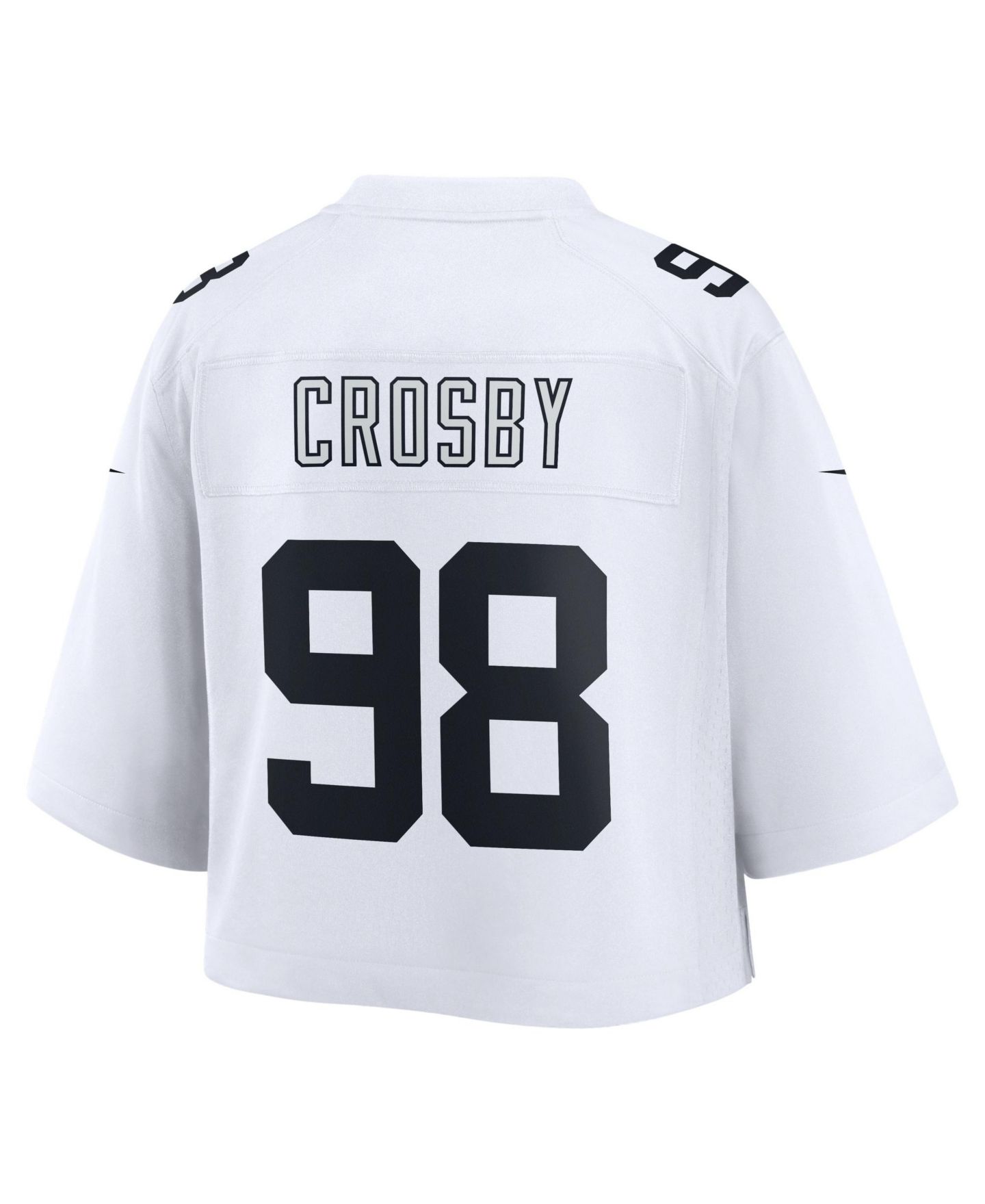 Женский топ Nike Maxx Crosby White Las Vegas Raiders Cropped Fashion Game Jersey — фото 3