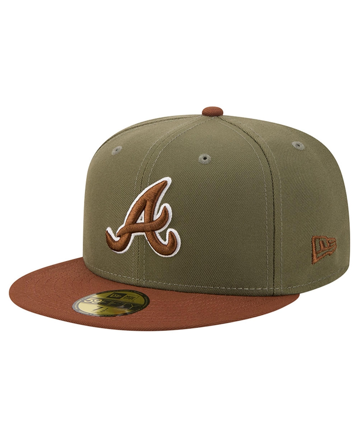 New Era Men's Olive/Brown Atlanta Braves Color Pack 59FIFTY Fitted Hat