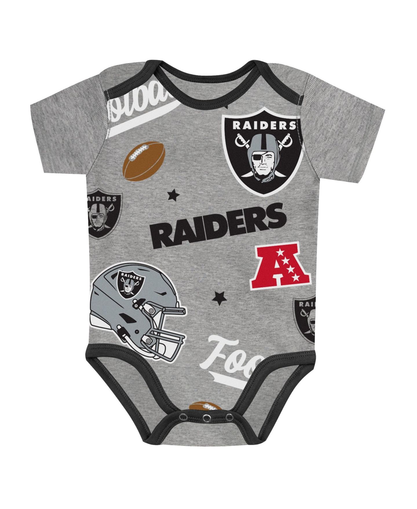 Outerstuff Baby Boys and Girls Las Vegas Raiders First Round Pick 3-Piece Bodysuit Set — фото 4