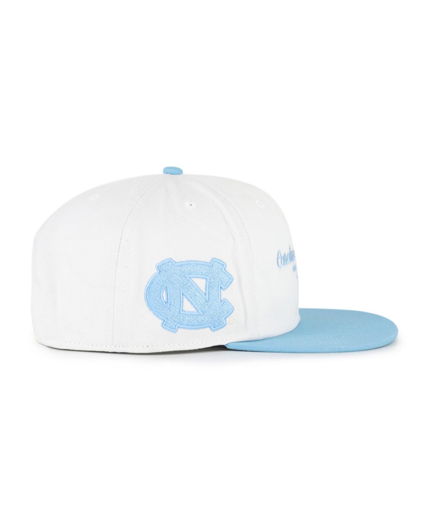 Мужские головные уборы '47 Brand White/Carolina Blue North Carolina Tar Heels Script Stack Relaxed Captain Adjustable Hat — фото 3