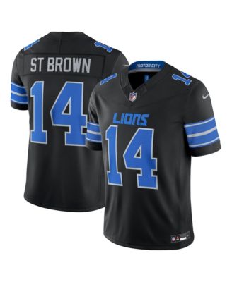 Men's Amon-Ra St. Brown Black Detroit Lions Alternate Vapor F.U.S.E. Stitched Limited Jersey