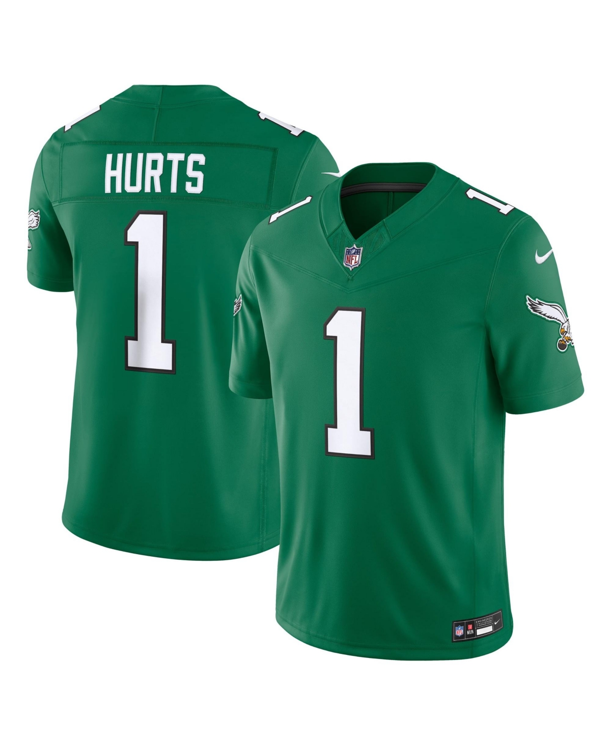 Nike Men's Jalen Hurts Kelly Green Philadelphia Eagles Alternate Vapor F.u.s.e. Stitched Limited Jersey