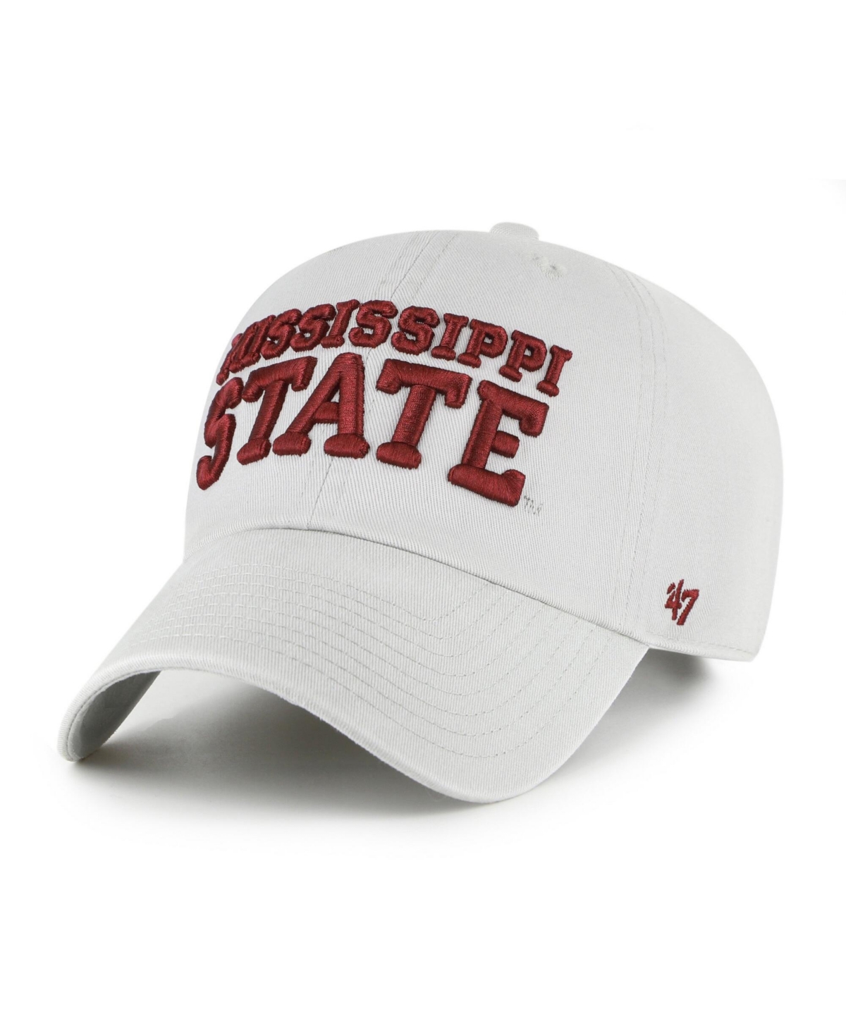 '47 Brand Men's and Women's Mississippi State Bulldogs Gray Clean Up Adjustable Hat