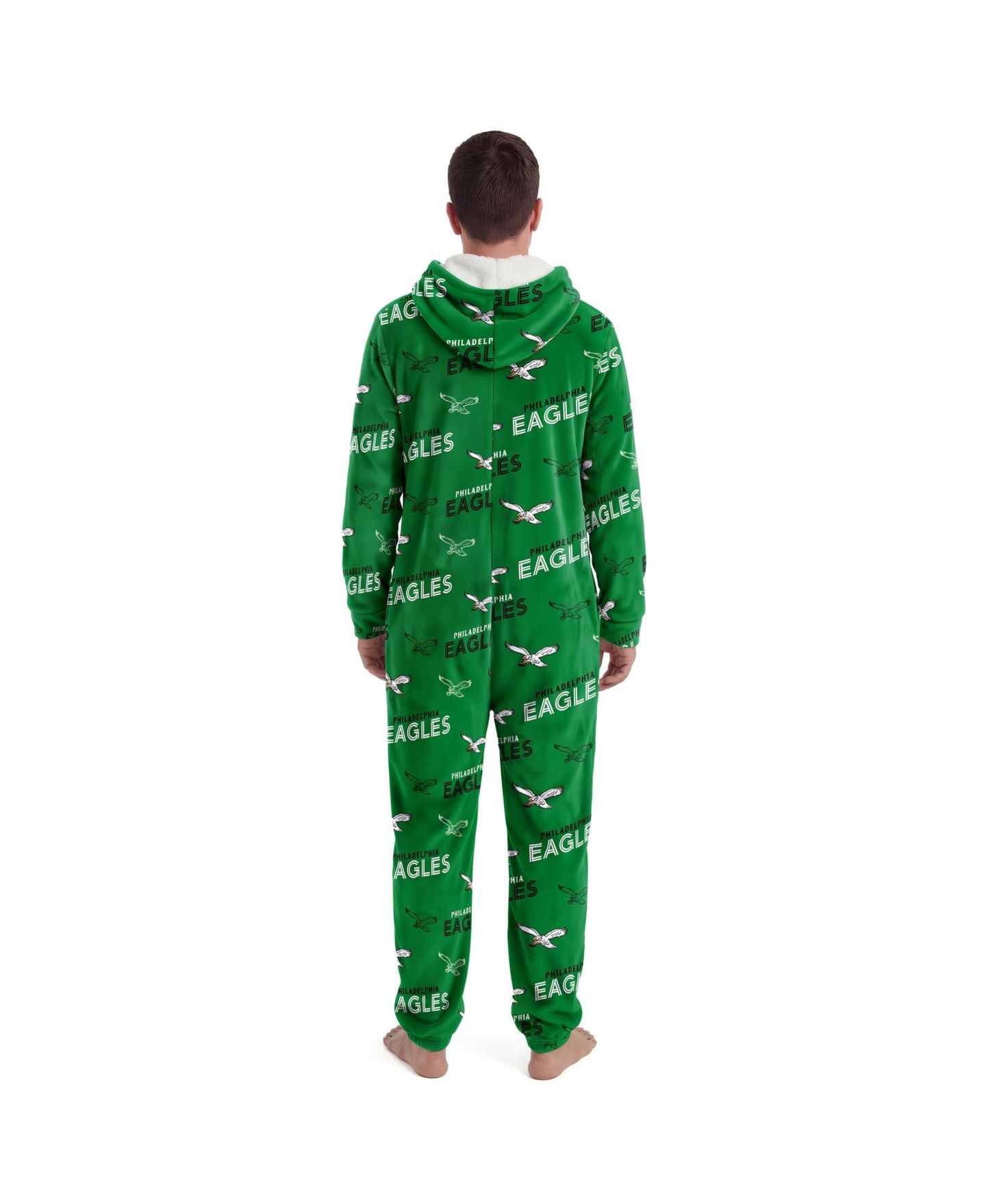 Concepts Sport Men's and Women's Kelly Green Philadelphia Eagles Sidekick Union Suit — фото 2