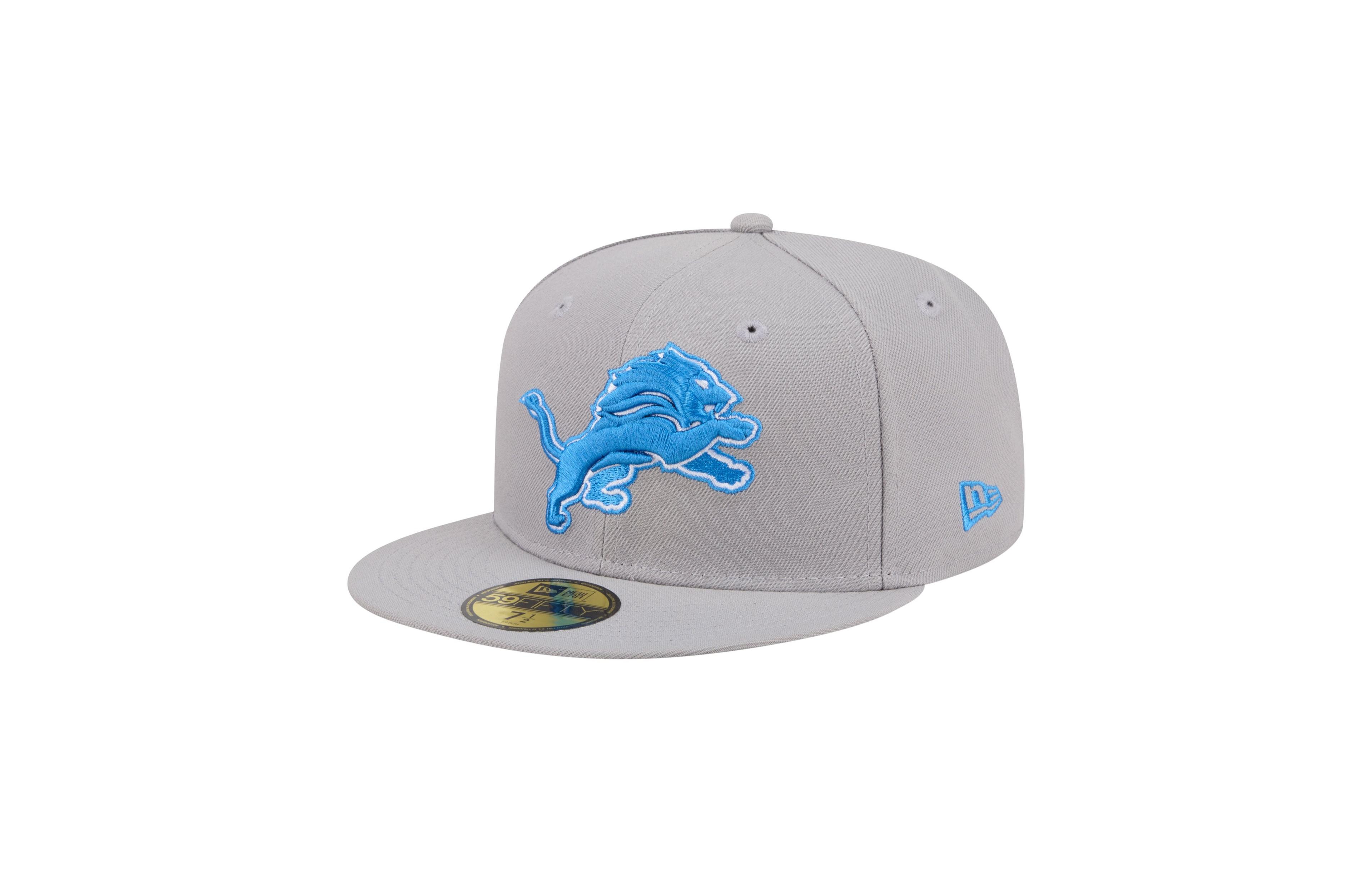 New Era Men's Gray Detroit Lions 59FIFTY Fitted Hat