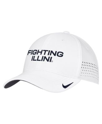 Nike - Men's White Illinois Fighting Illini 2026 On-Field AeroBill SwooshFlex Dri-FIT Hat White