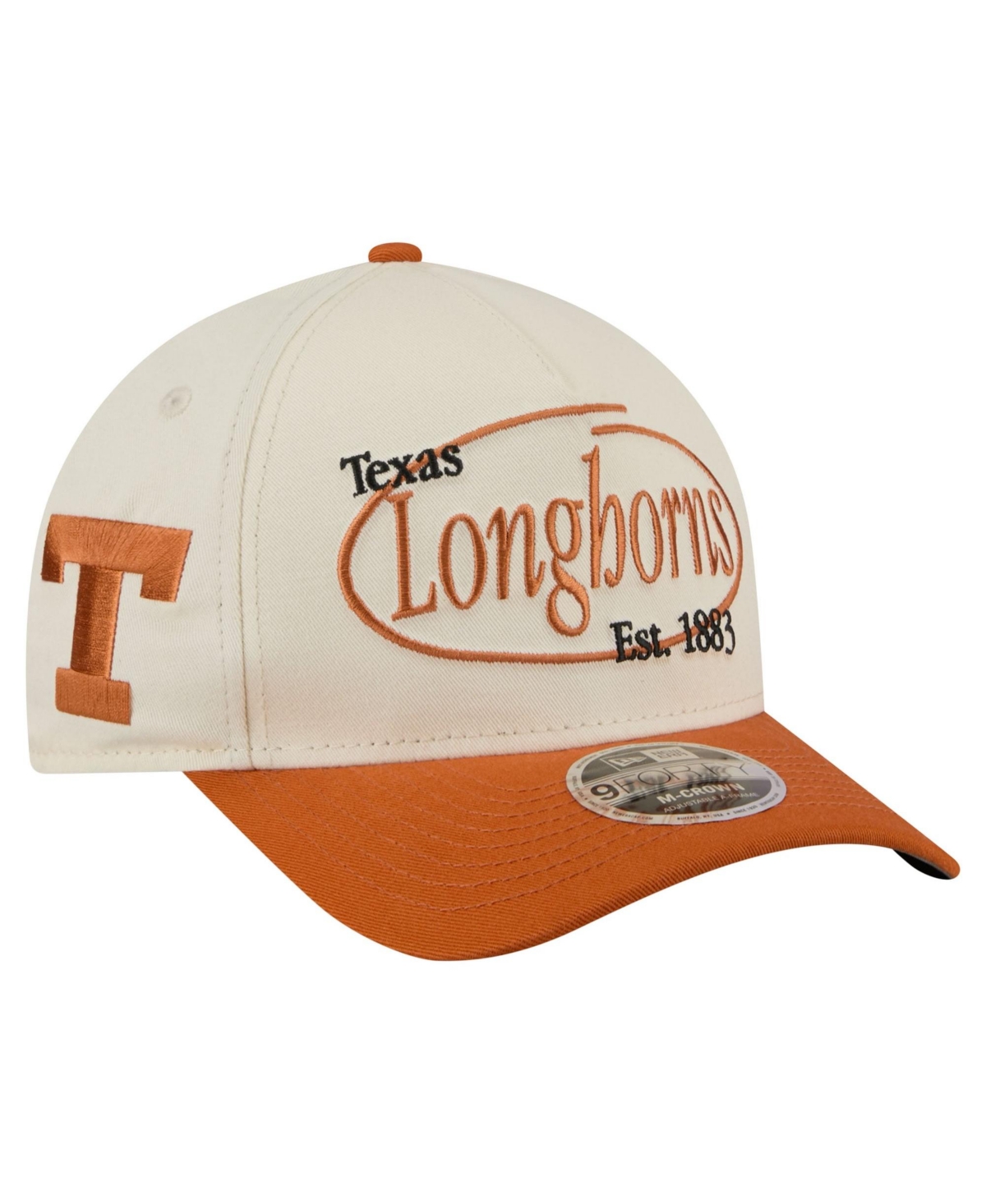 New Era Men's Natural/Texas Orange Texas Longhorns Prepster 9FORTY M-Crown Adjustable Hat
