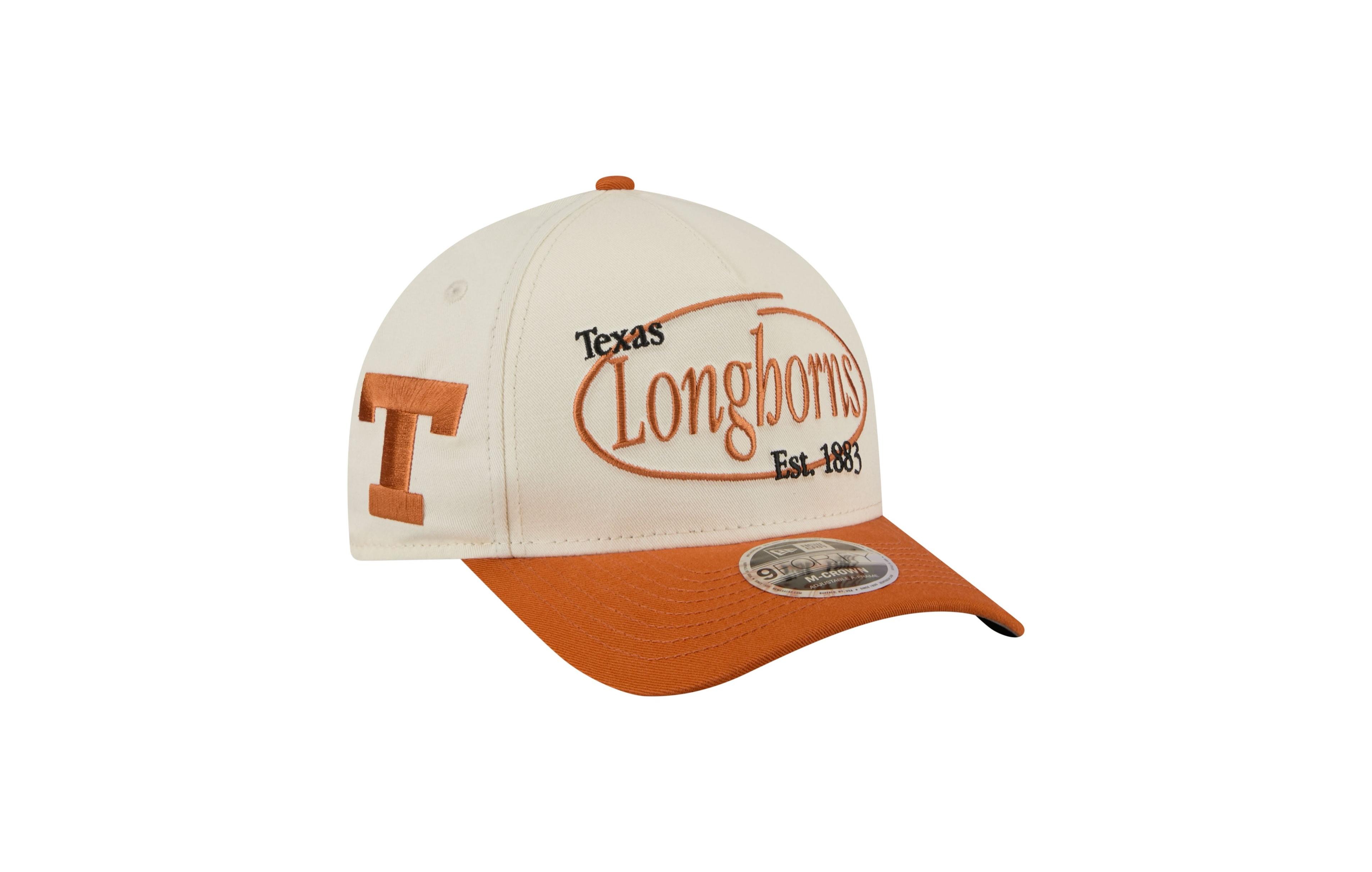 New Era Men's Natural/Texas Orange Texas Longhorns Prepster 9FORTY M-Crown Adjustable Hat