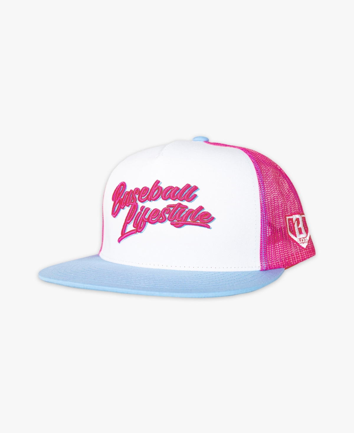 Baseball Men's Lifestyle 101 Pink/Light Blue Signature Adjustable Trucker Hat