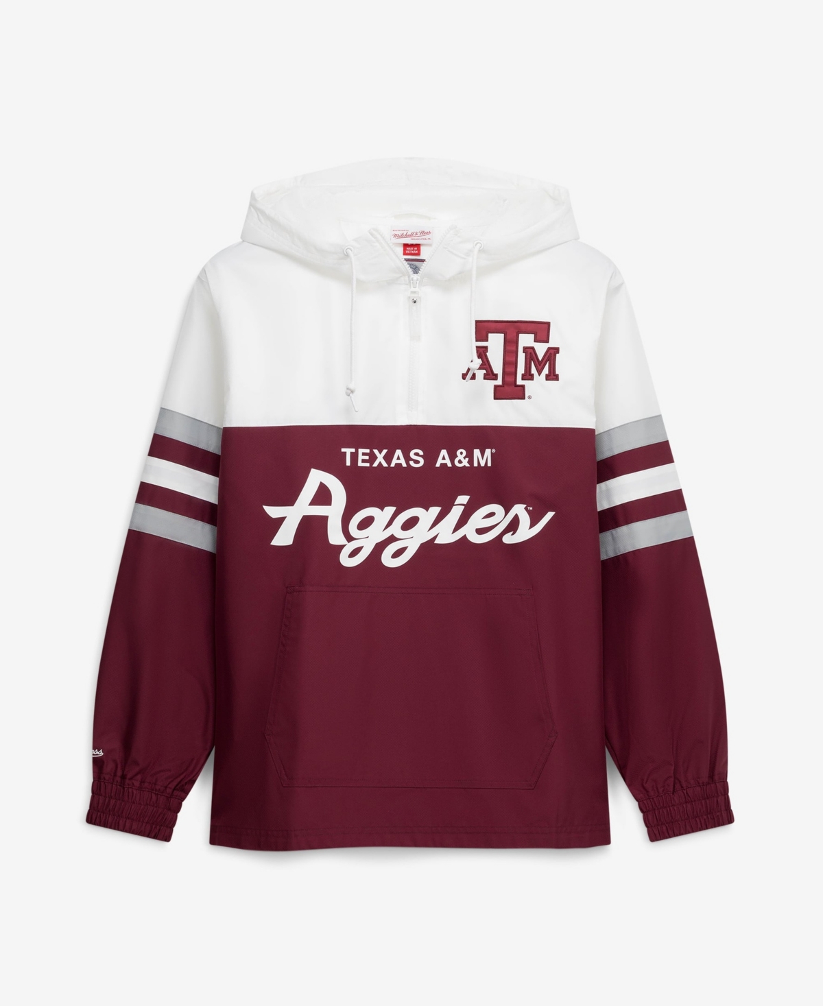 Mitchell & Ness Men's Maroon Texas A&M Aggies Head Coach Lightweight Anorak Half-Zip Windbreaker