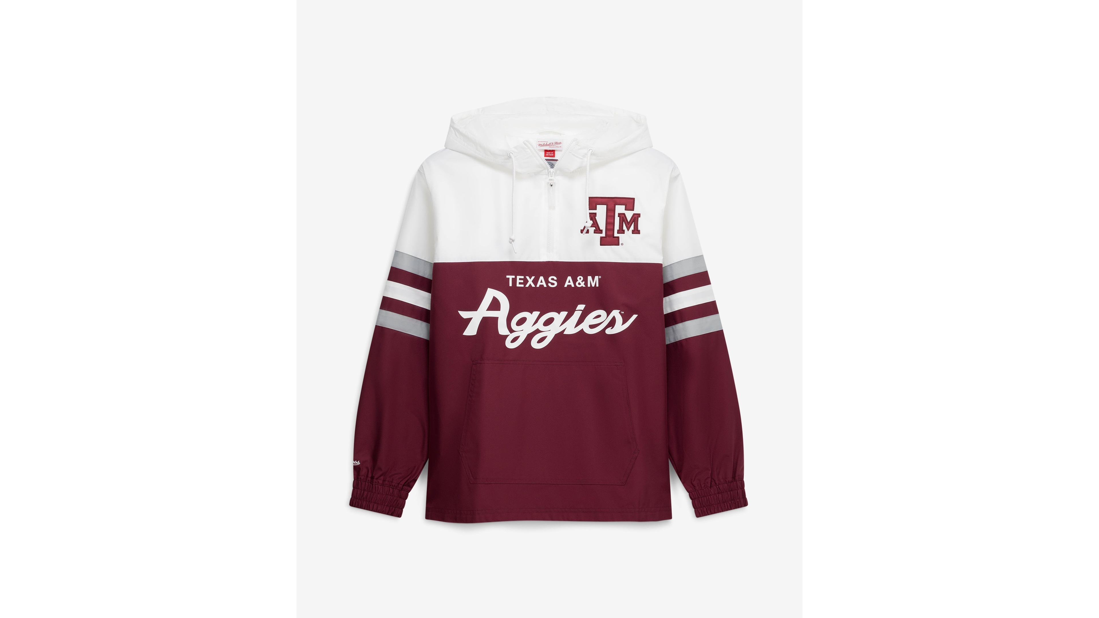 Mitchell & Ness Men's Maroon Texas A&M Aggies Head Coach Lightweight Anorak Half-Zip Windbreaker