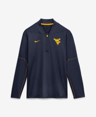 Men's Navy West Virginia Mountaineers 2026 Sideline Midweight Half-Zip Dri-FIT Pullover