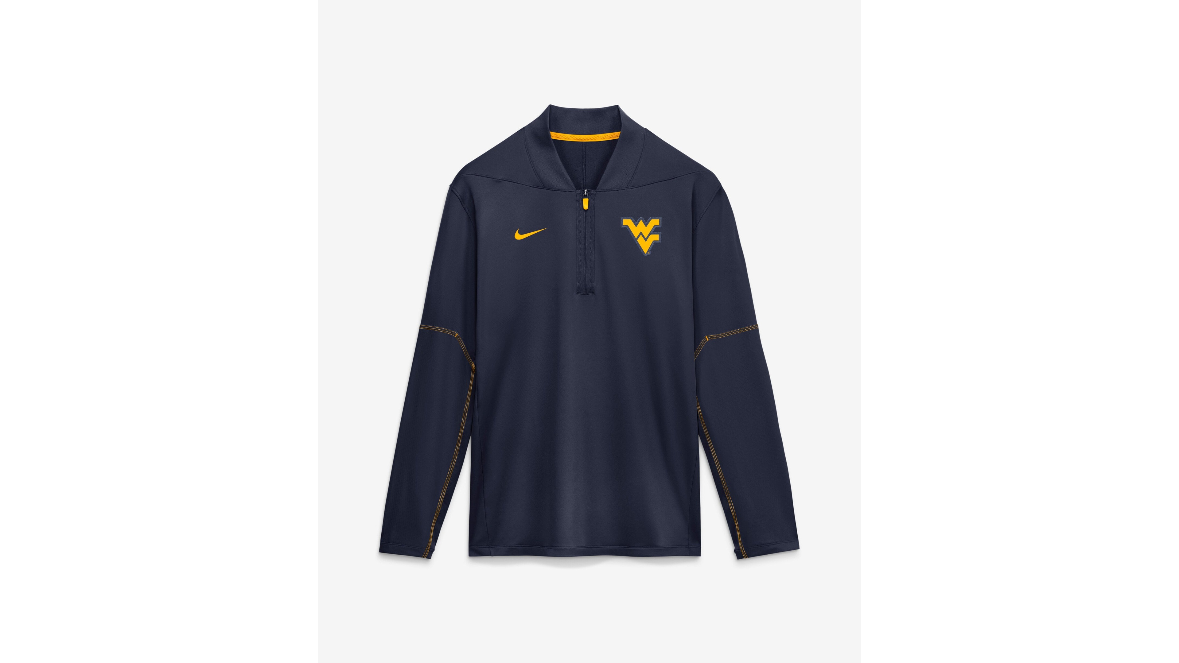 Nike Men's Navy West Virginia Mountaineers 2026 Sideline Midweight Half-Zip Dri-fit Pullover