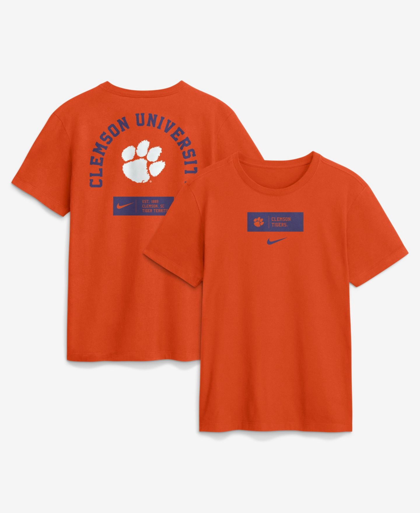 Мужская футболка Nike Orange Clemson Tigers Primetime Crew — фото 1