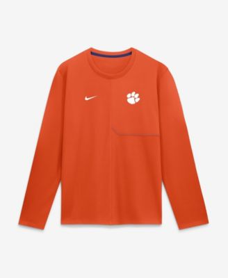 Men's Orange Clemson Tigers 2026 Sideline Coaches UV Dri-FIT Long Sleeve Shirt