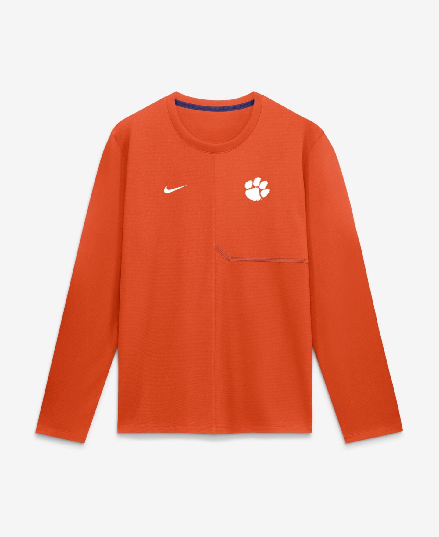 Мужская рубашка Nike Orange Clemson Tigers 2026 Sideline Coaches UV Dri-FIT Long Sleeve — фото 1