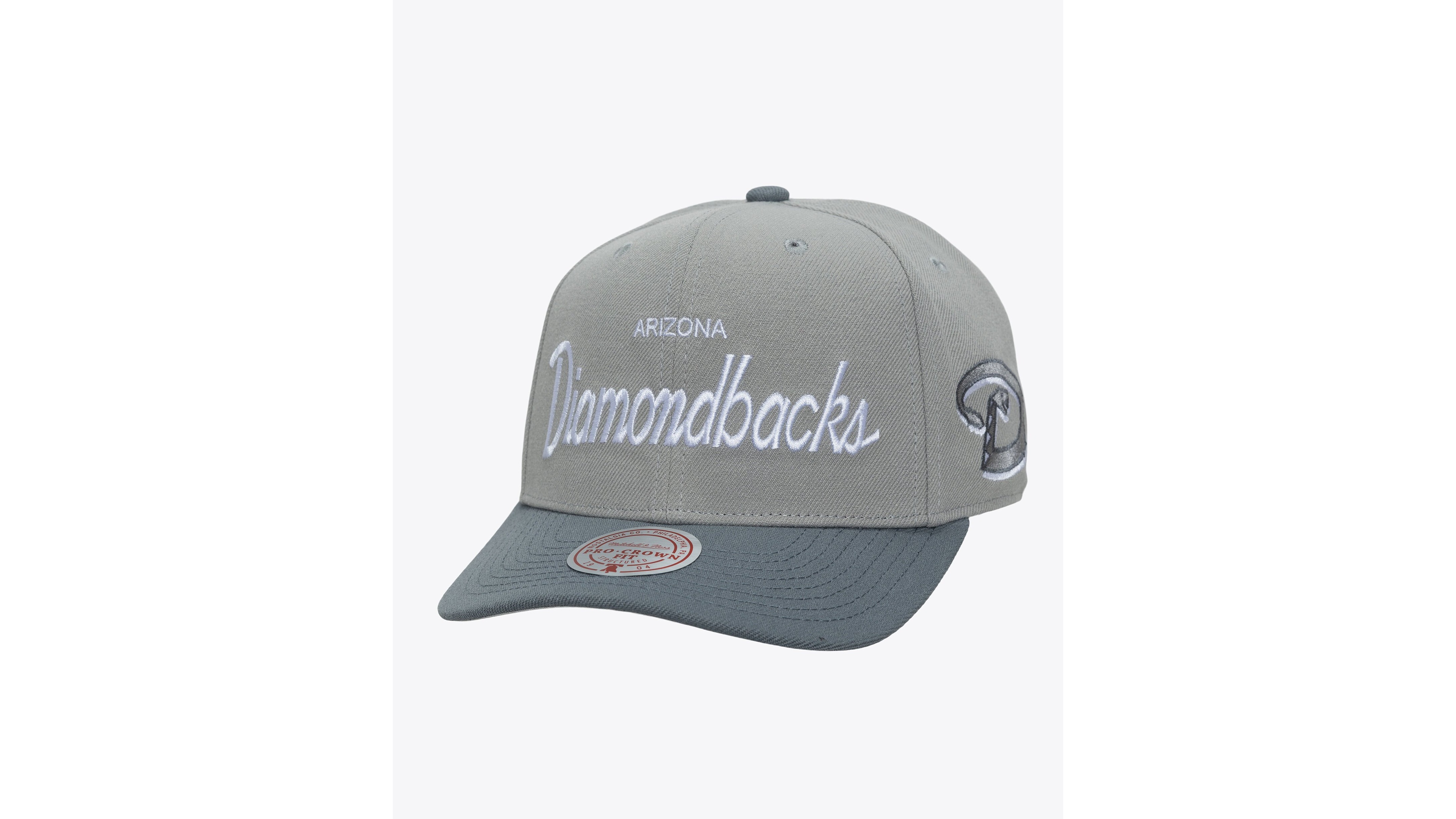 Mitchell & Ness Men's Mitchell Ness Gray Arizona Diamondbacks Cooperstown Thunderstorm Head Coach Pro-Crown Adjustable Hat