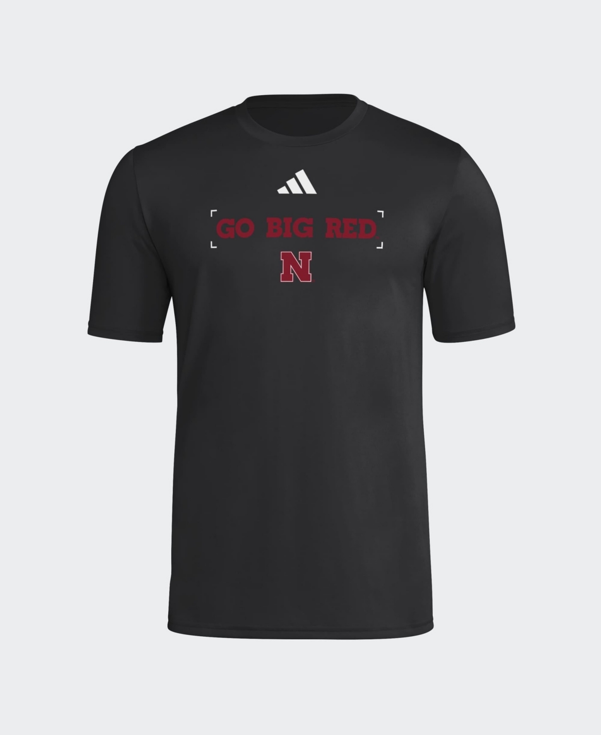adidas Men's Black Nebraska Huskers Locker Slogan Football Pre-Game T-Shirt - Black