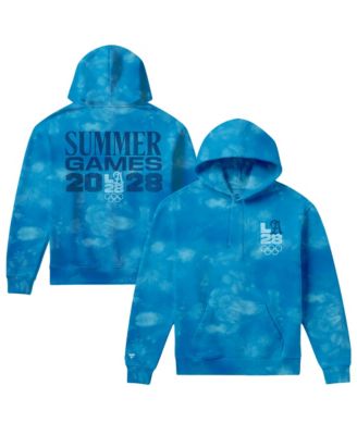 Men's Blue LA28 Bluebell Collection Tie Dye Hoodie