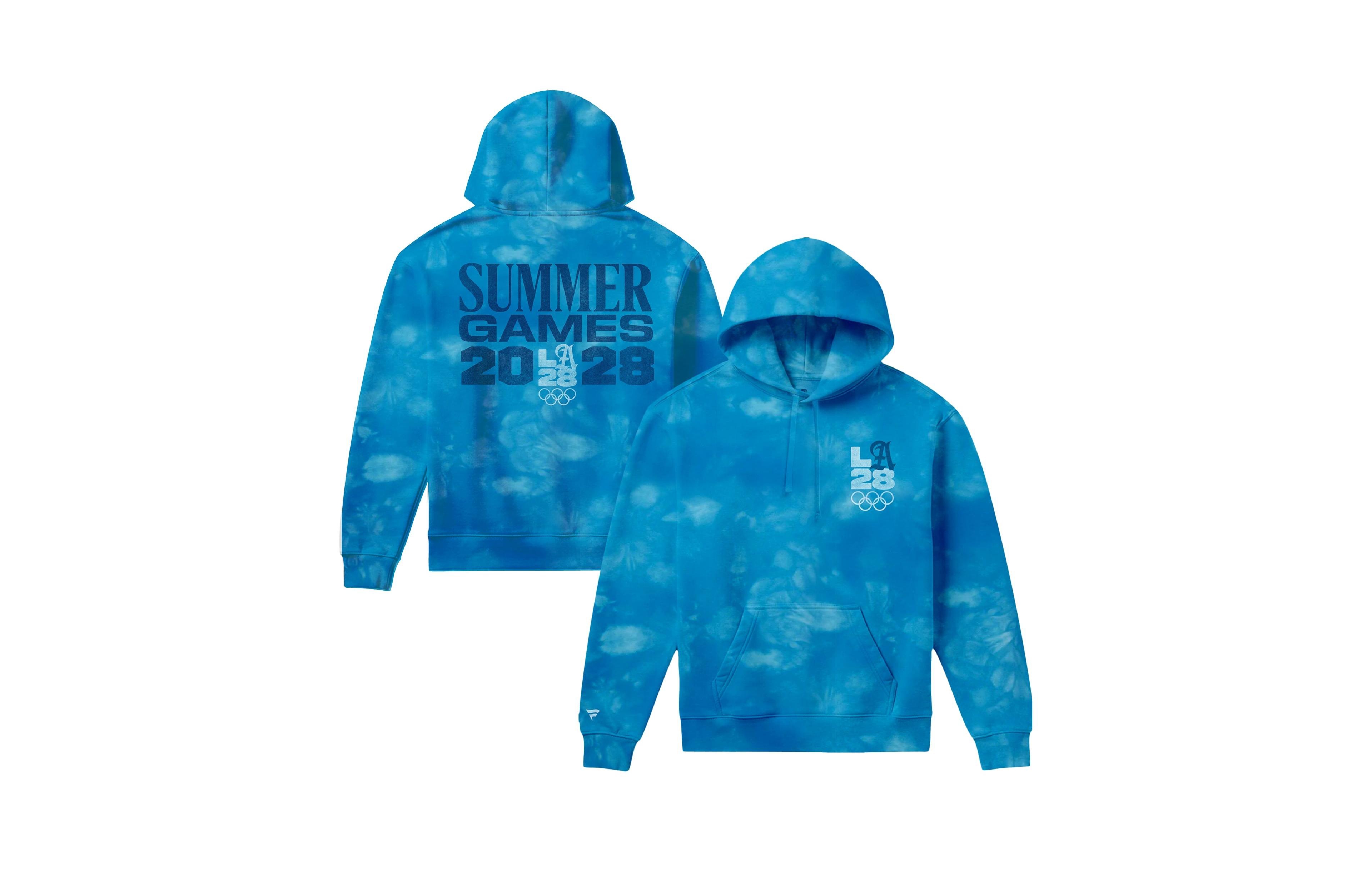 Fanatics Men's Blue LA28 Bluebell Collection Tie Dye Hoodie