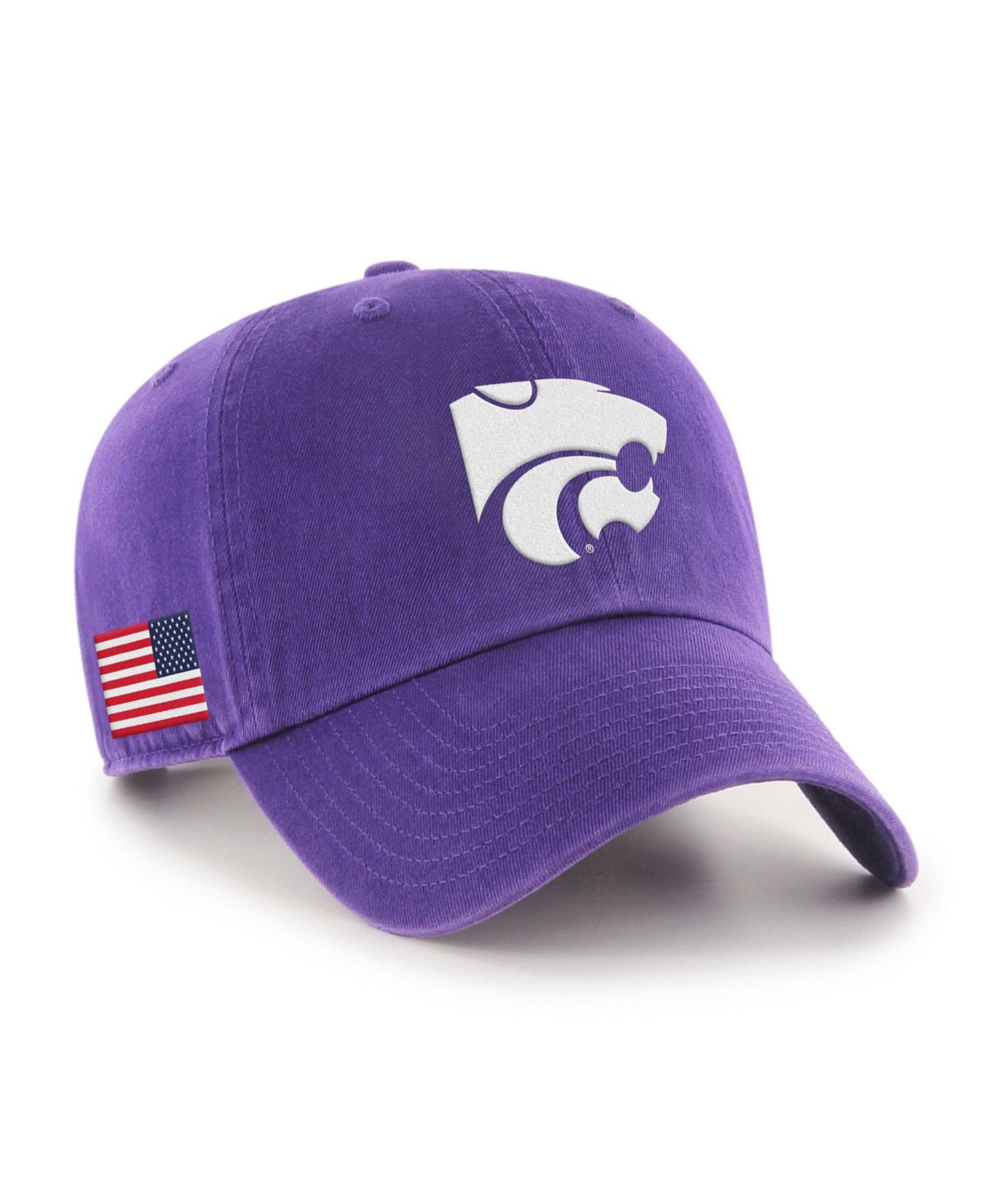 Мужская кепка '47 Brand Purple Kansas State Wildcats Americana Heritage Clean Up Adjustable Hat — фото 1