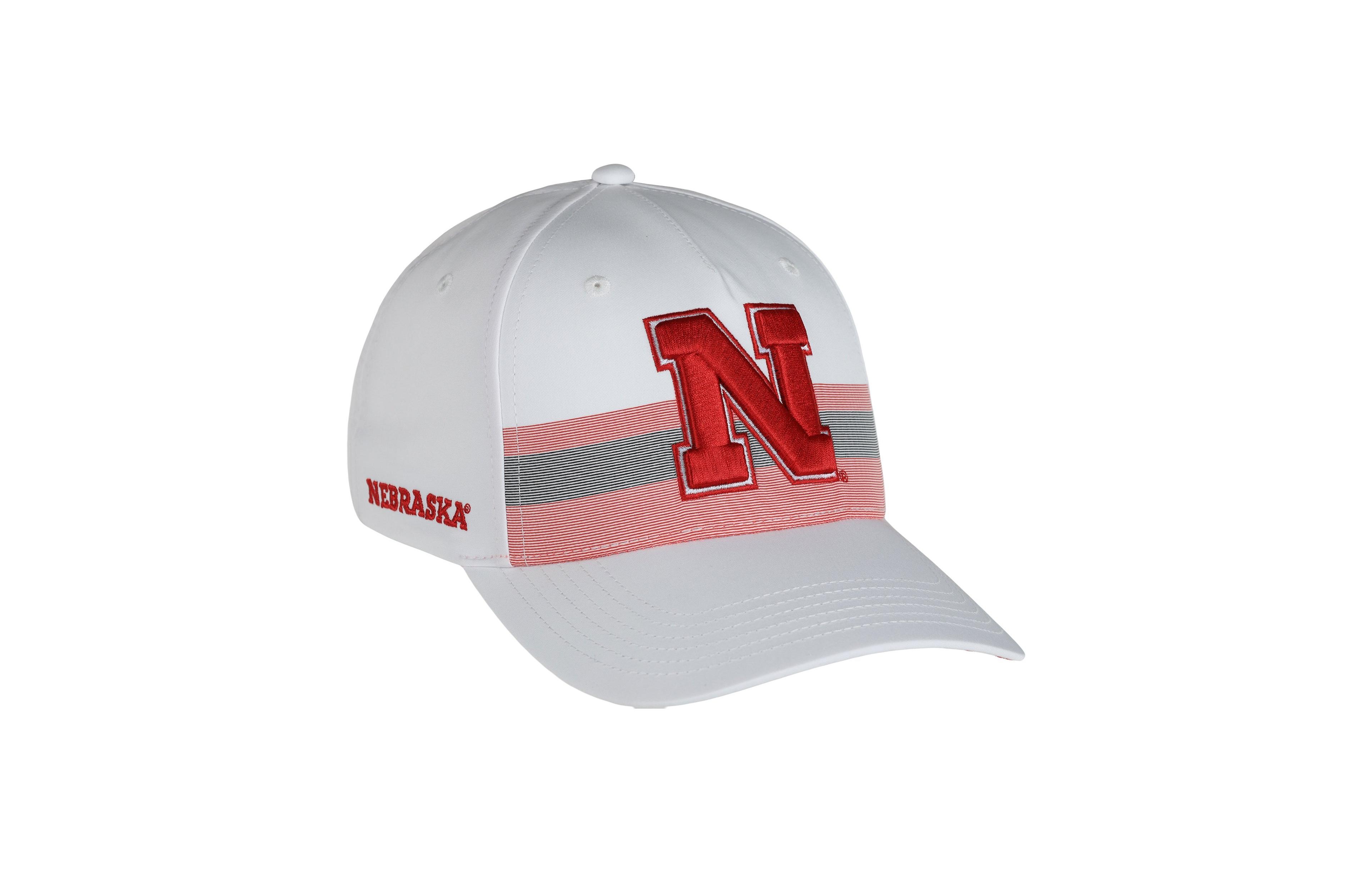 Ahead Men's and Women's White Nebraska Huskers The Sideline Adjustable Hat