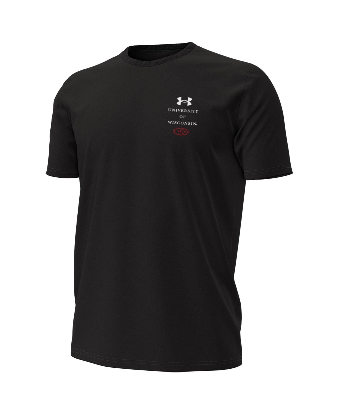 Мужская футболка Under Armour Black Wisconsin Badgers 2026 Sideline Performance — фото 2