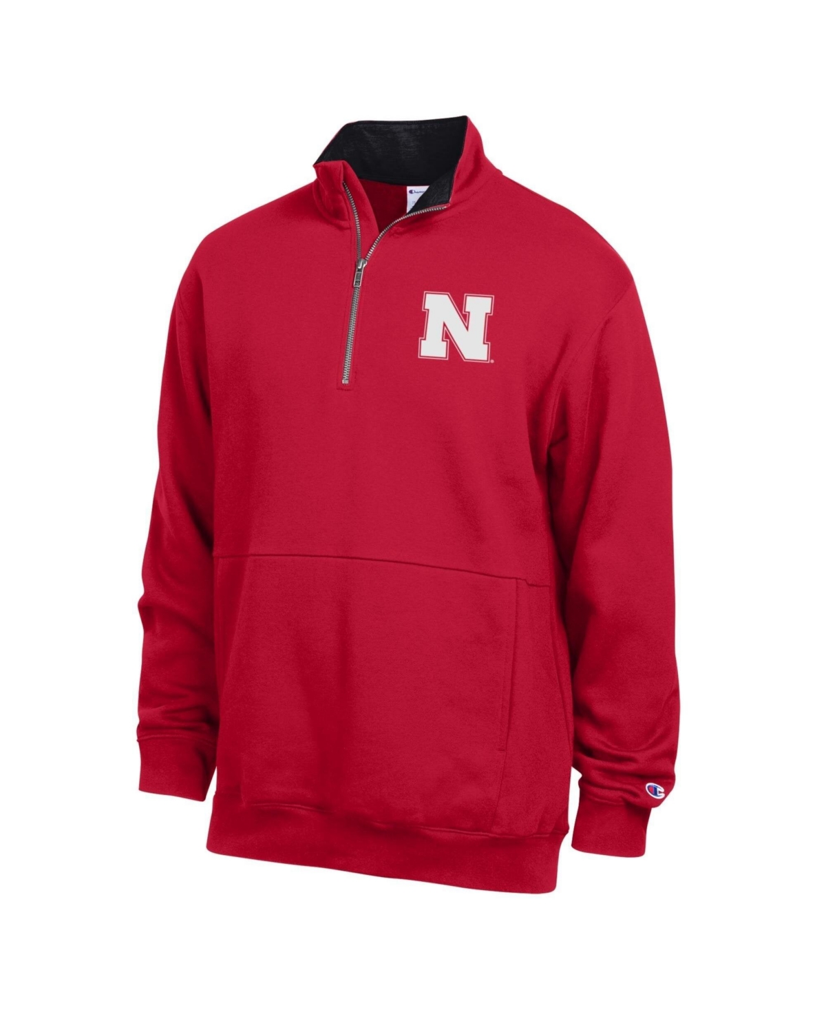 Champion Men's Scarlet Nebraska Huskers Fleece Quarter-Zip Pullover