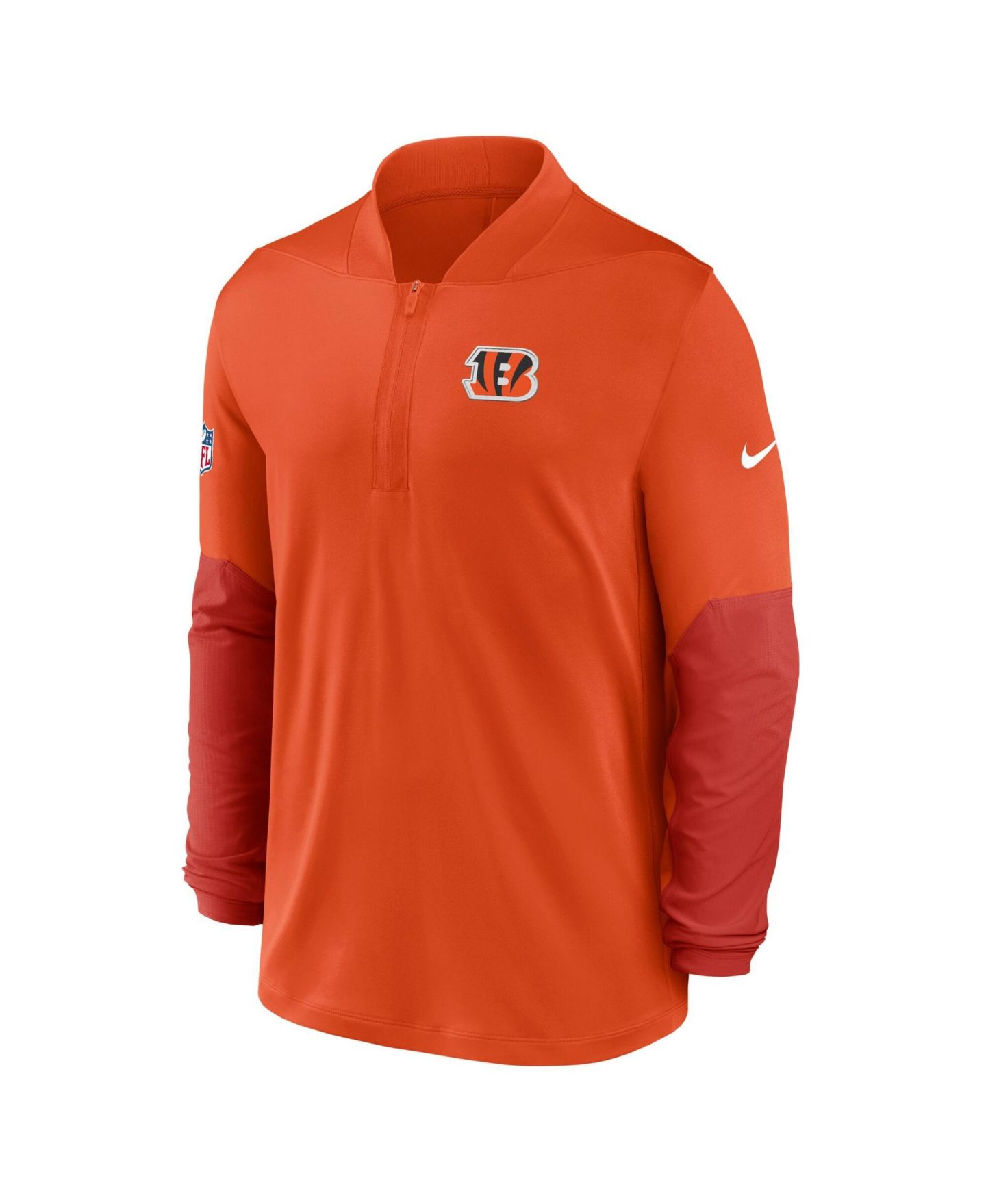 Мужской пуловер Nike Cincinnati Bengals Sideline Dri-FIT на полумолнии, Orange — фото 3