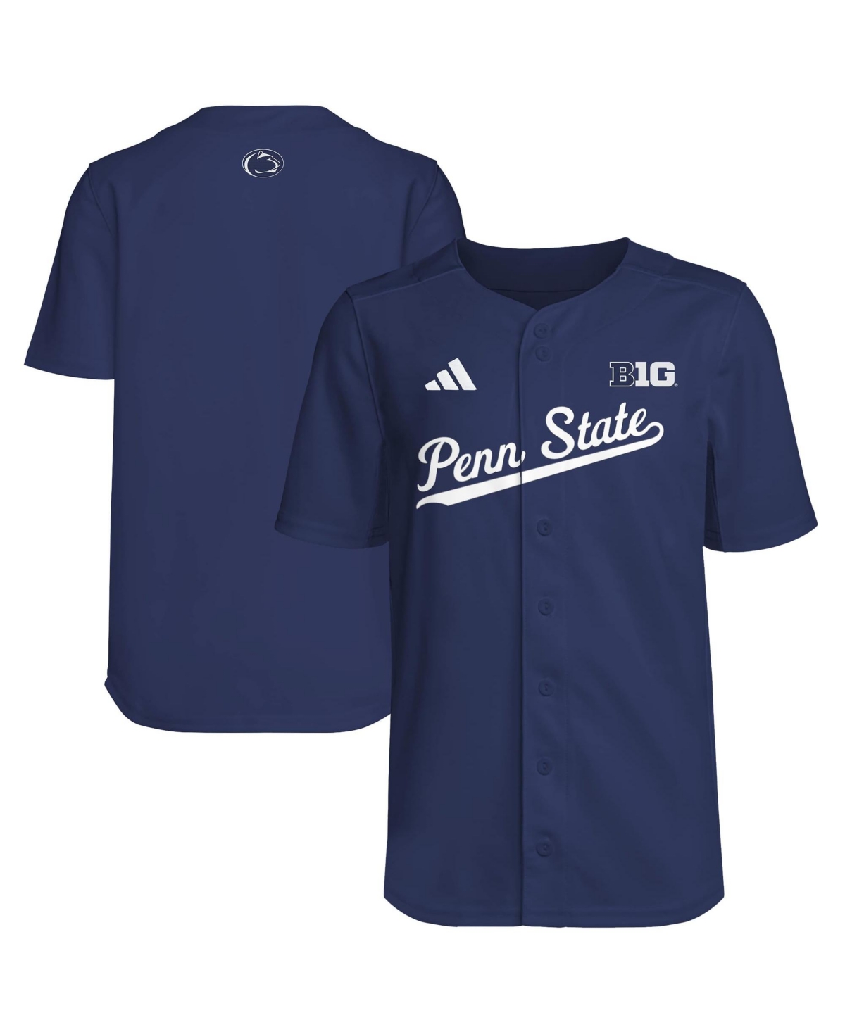 adidas Big Boys and Girls Navy Penn State Nittany Lions Baseball Jersey - Navy