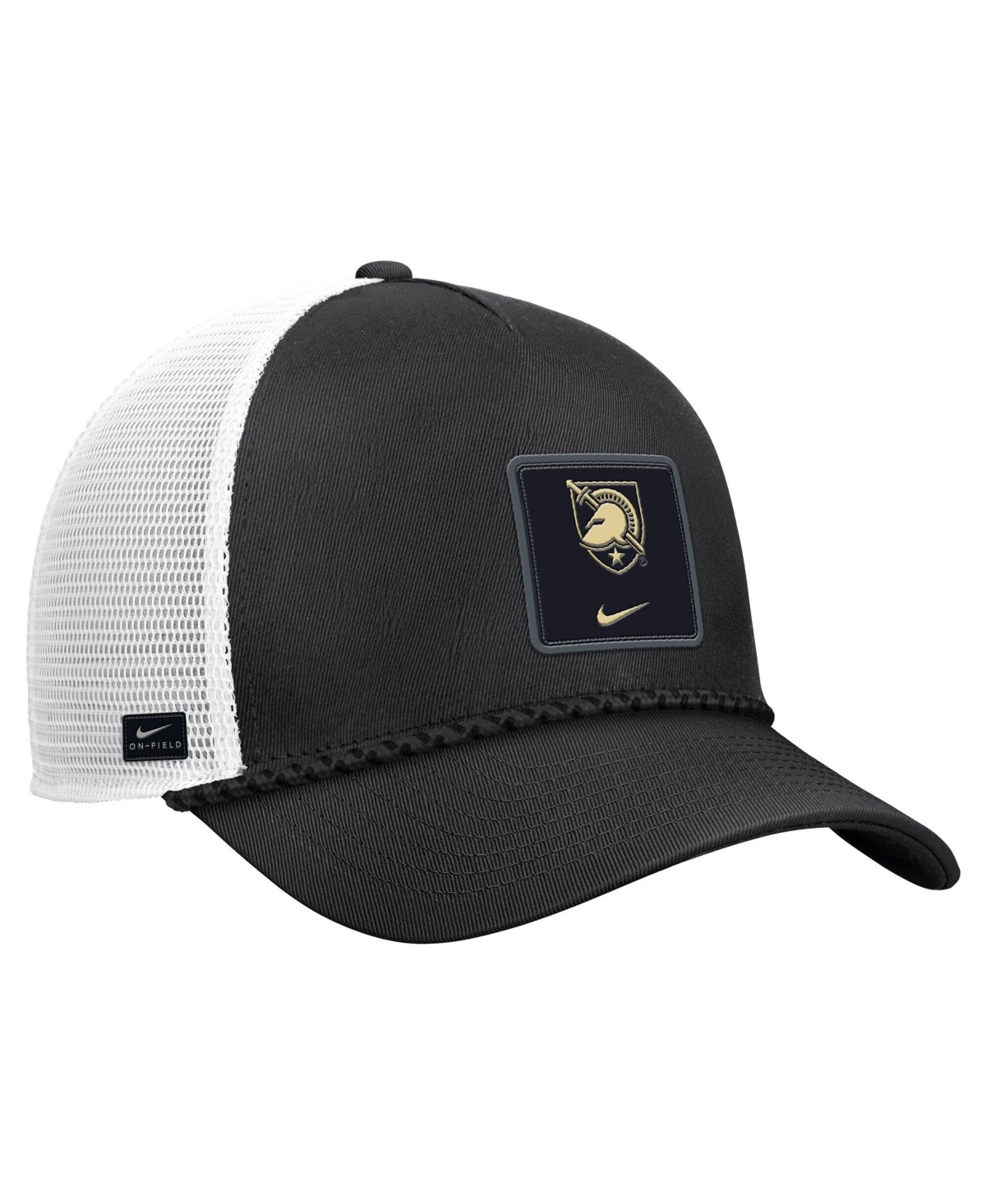 Nike Men's Black Army Black Knights 2026 On-Field Rope Adjustable Trucker Hat