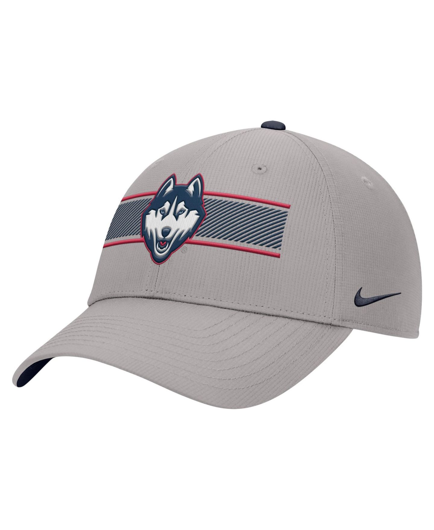 Мужская кепка Nike Gray UConn Huskies Ripstop Dri-FIT Adjustable Hat — фото 1